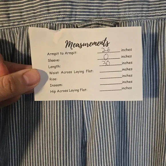 Bill Blass Women 2X Blue/White Striped Sleeveless Top with Embroidery [0275] - Picture 5 of 8